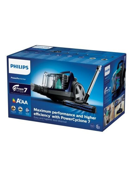 Philips | Vacuum cleaner | PowerPro Active FC9556/09 | Bagless | Power 900 W | Dust capacity 1.5 L | Blue 10 Philips | Vacuum cleaner | PowerPro Active FC9556/09 | Bagless | Power 900 W | Dust capacity 1.5 L | Blue 10