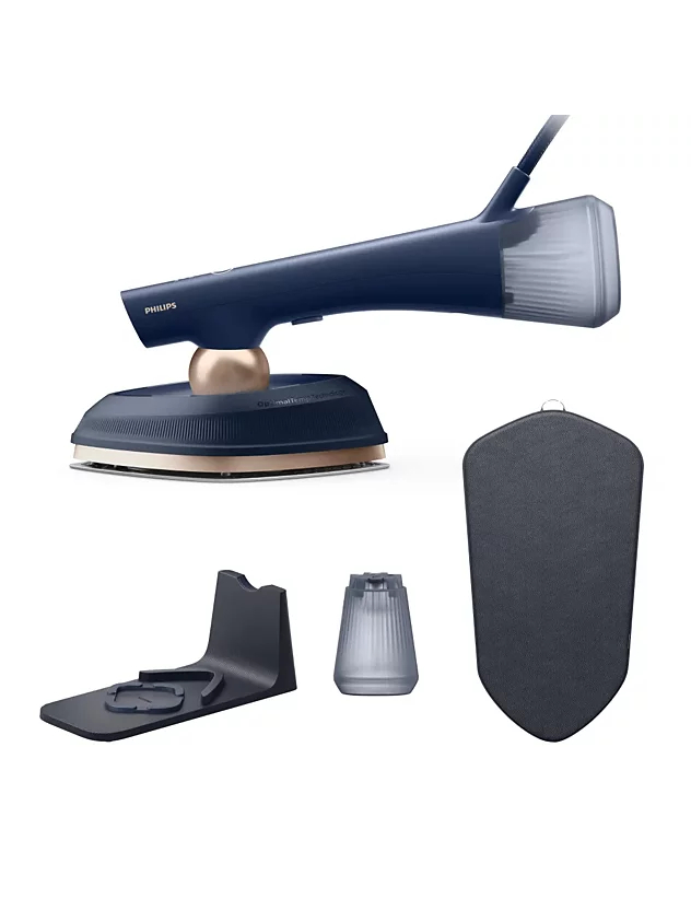 Philips Steam Iron with Soft Board | OneTurn GC215/20 | Steam Iron | 1800 W | Water tank capacity 200+300 ml | Continuous steam 45 g/min | Steam boost performance 90 g/min | Blue 1