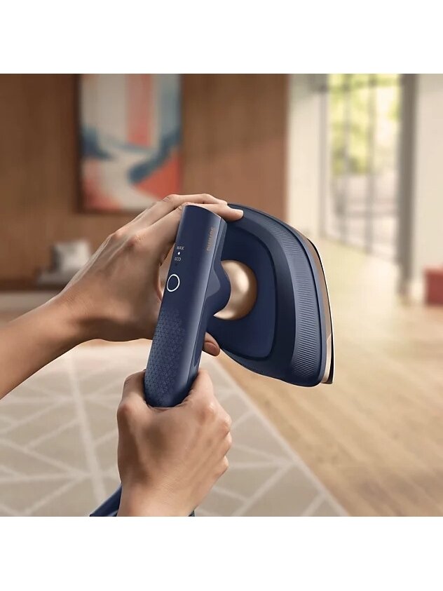 Philips Steam Iron with Soft Board | OneTurn GC215/20 | Steam Iron | 1800 W | Water tank capacity 200+300 ml | Continuous steam 45 g/min | Steam boost performance 90 g/min | Blue 4