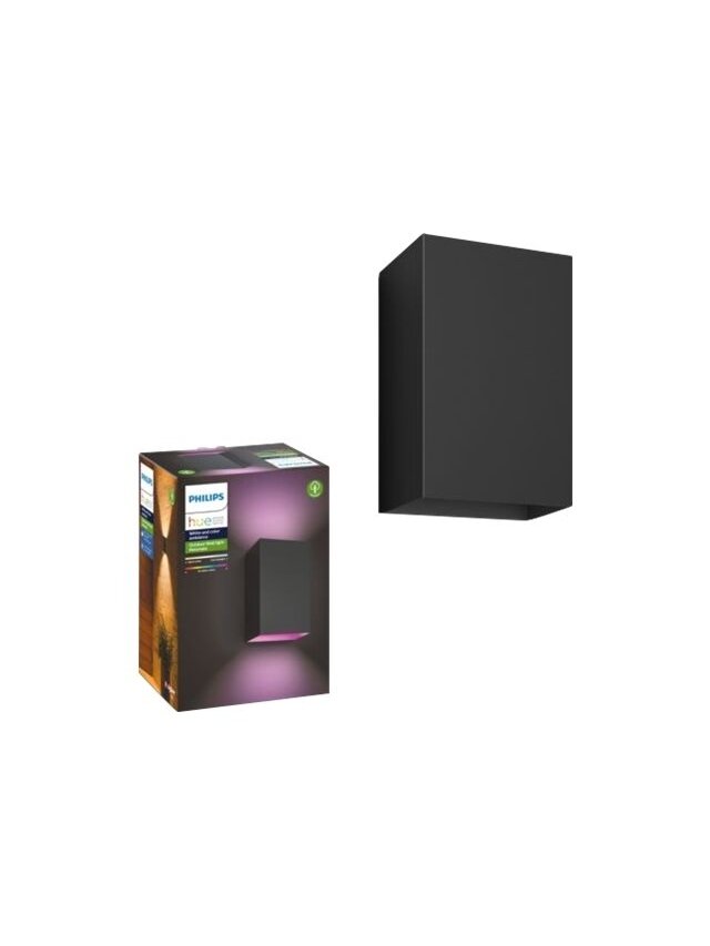 Philips Hue WCA Resonate Outdoor Wall Lantern, Black | 8 W | 2000-6500 Hue White Colour Ambiance 2