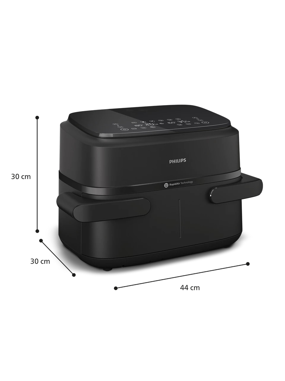 Philips Airfryer Dual Basket | NA150/00 1000 Series | Power 2450 W | Capacity 7 L | RapidAir Plus | Black 4