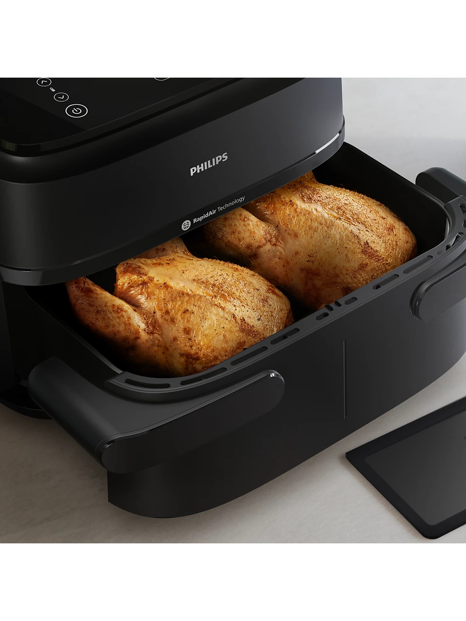 Philips Airfryer Dual Basket | NA150/00 1000 Series | Power 2450 W | Capacity 7 L | RapidAir Plus | Black 5 Philips Airfryer Dual Basket | NA150/00 1000 Series | Power 2450 W | Capacity 7 L | RapidAir Plus | Black 5