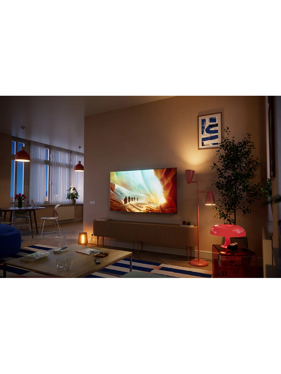 Philips 4K QLED TV | 43PQS7801/12 | 43 | Smart TV | Titan OS | UHD | Black 1