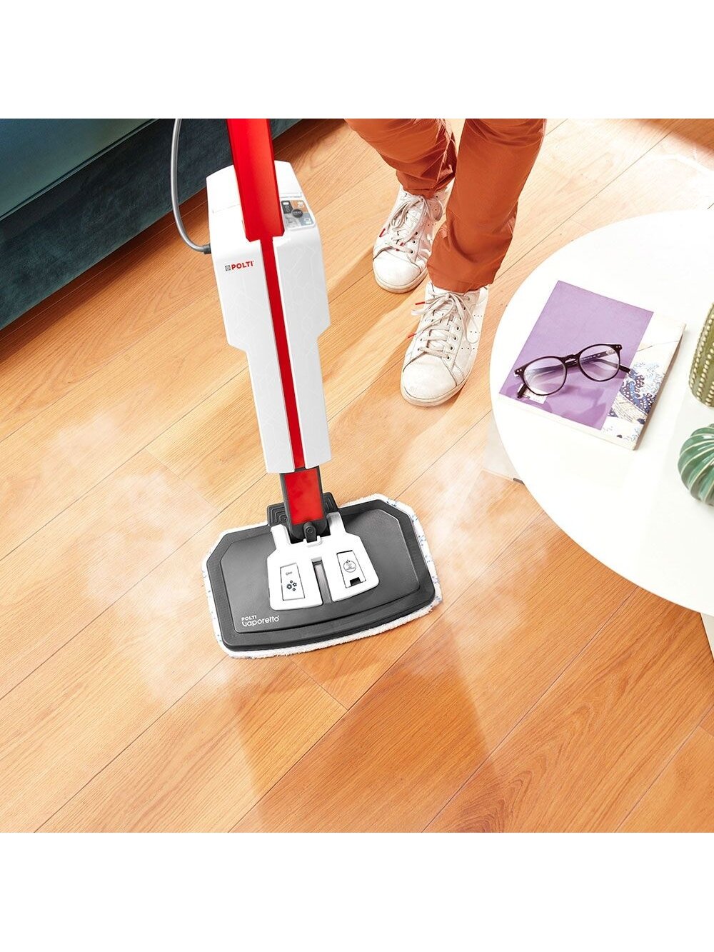 Polti | Steam mop with integrated portable cleaner | PTEU0306 Vaporetto SV650 Style 2-in-1 | Power 1500 W | Steam pressure Not Applicable bar | Water tank capacity 0.5 L | Red/White 2