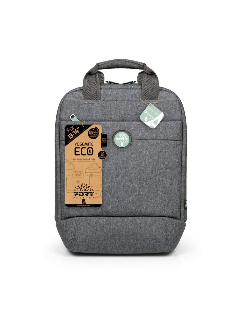 PORT DESIGNS | YOSEMITE Eco | Laptop Backpack | Backpack | Grey | Shoulder strap 7 PORT DESIGNS | YOSEMITE Eco | Laptop Backpack | Backpack | Grey | Shoulder strap 7