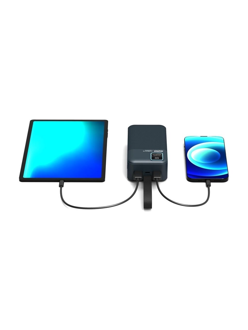 PORT CONNECT External USB-C battery integrated lamp | 30000 mAh | Blue 5 PORT CONNECT External USB-C battery integrated lamp | 30000 mAh | Blue 5
