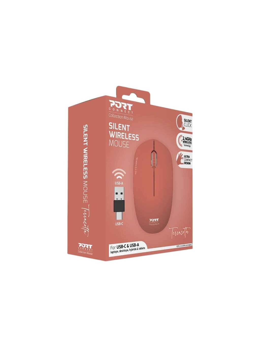 PORT CONNECT Mouse | Collection II | Wireless | 2.4 GHz | Orange 3 PORT CONNECT Mouse | Collection II | Wireless | 2.4 GHz | Orange 3
