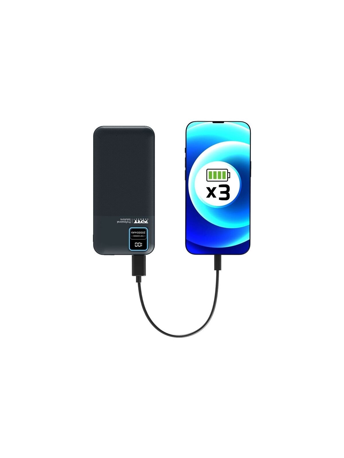 PORT CONNECT External USB-C battery | 20000 mAh | Blue 1 PORT CONNECT External USB-C battery | 20000 mAh | Blue 1