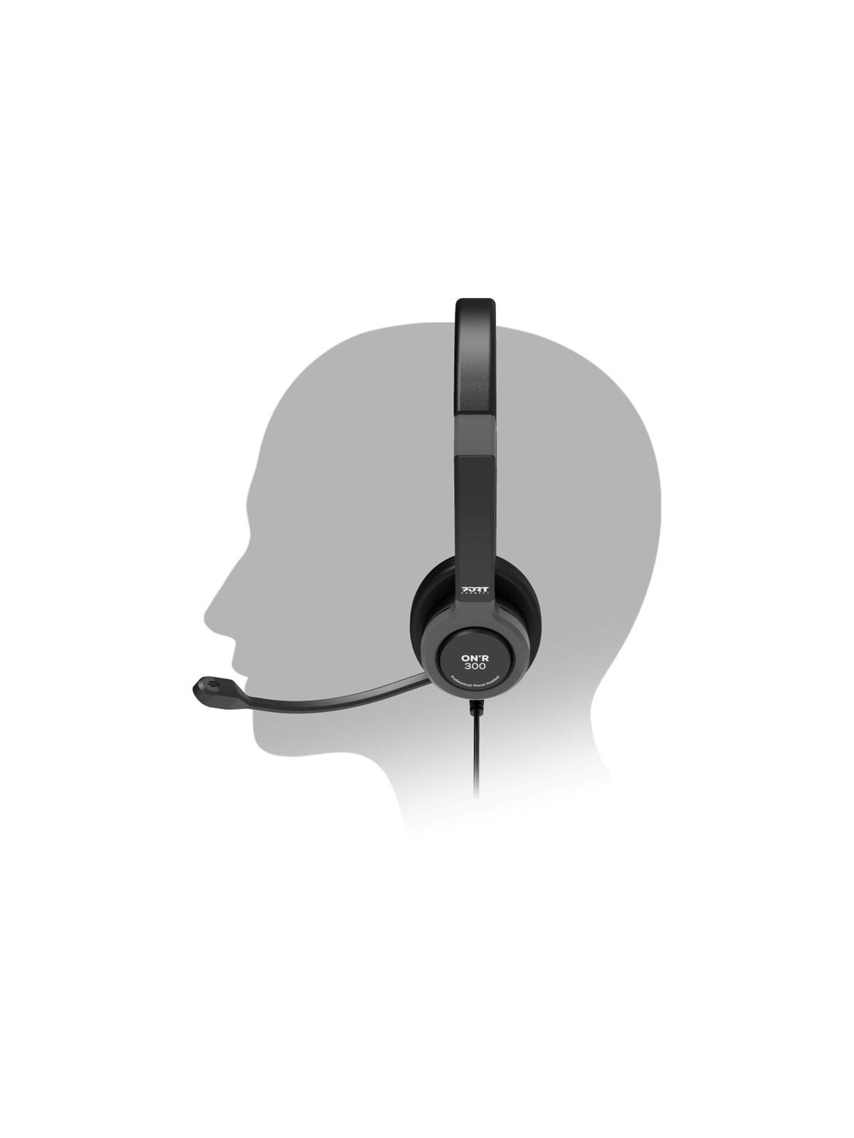 PORT CONNECT | Stereo USB Headphone PRO ON'R 300 | Wired | On-ear | Black | Noise canceling 11 PORT CONNECT | Stereo USB Headphone PRO ON'R 300 | Wired | On-ear | Black | Noise canceling 11