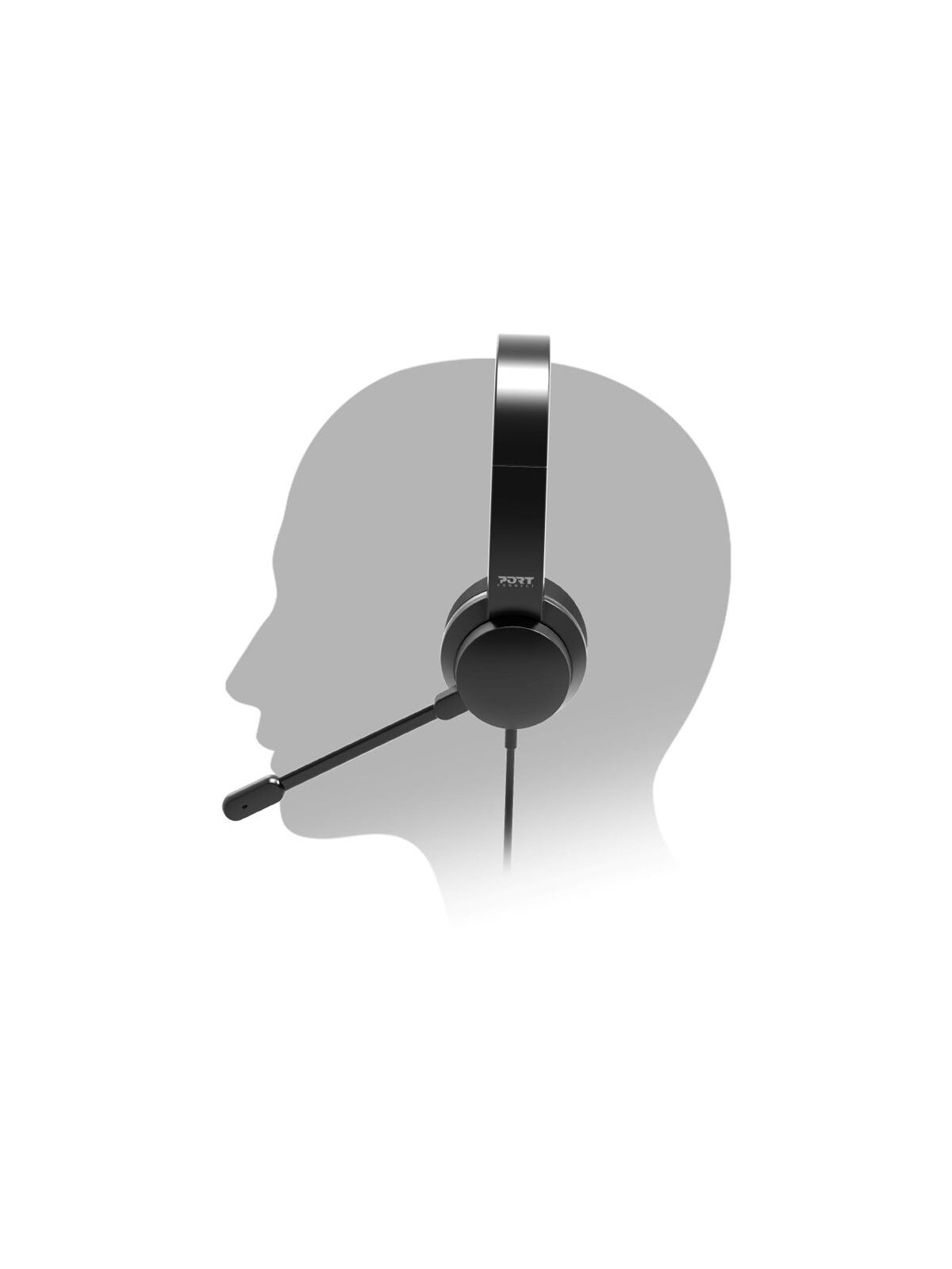 PORT CONNECT | USB Comfortable Stereo Office Microphone Headset | Built-in microphone | Wired | Black 6
