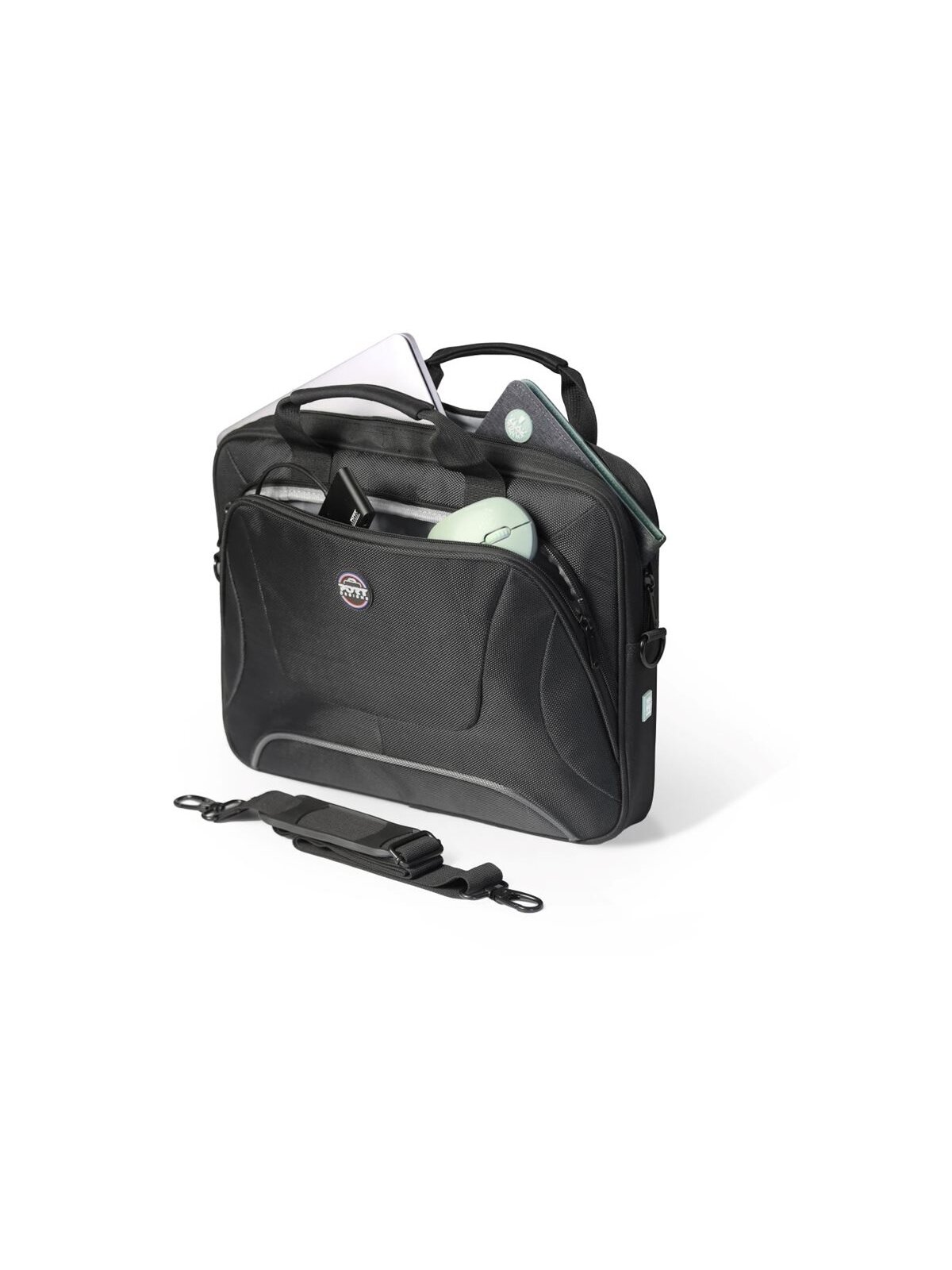 PORT DESIGNS | Courchevel | Fits up to size 15.6 " | Messenger - Briefcase | Black | Shoulder strap 2