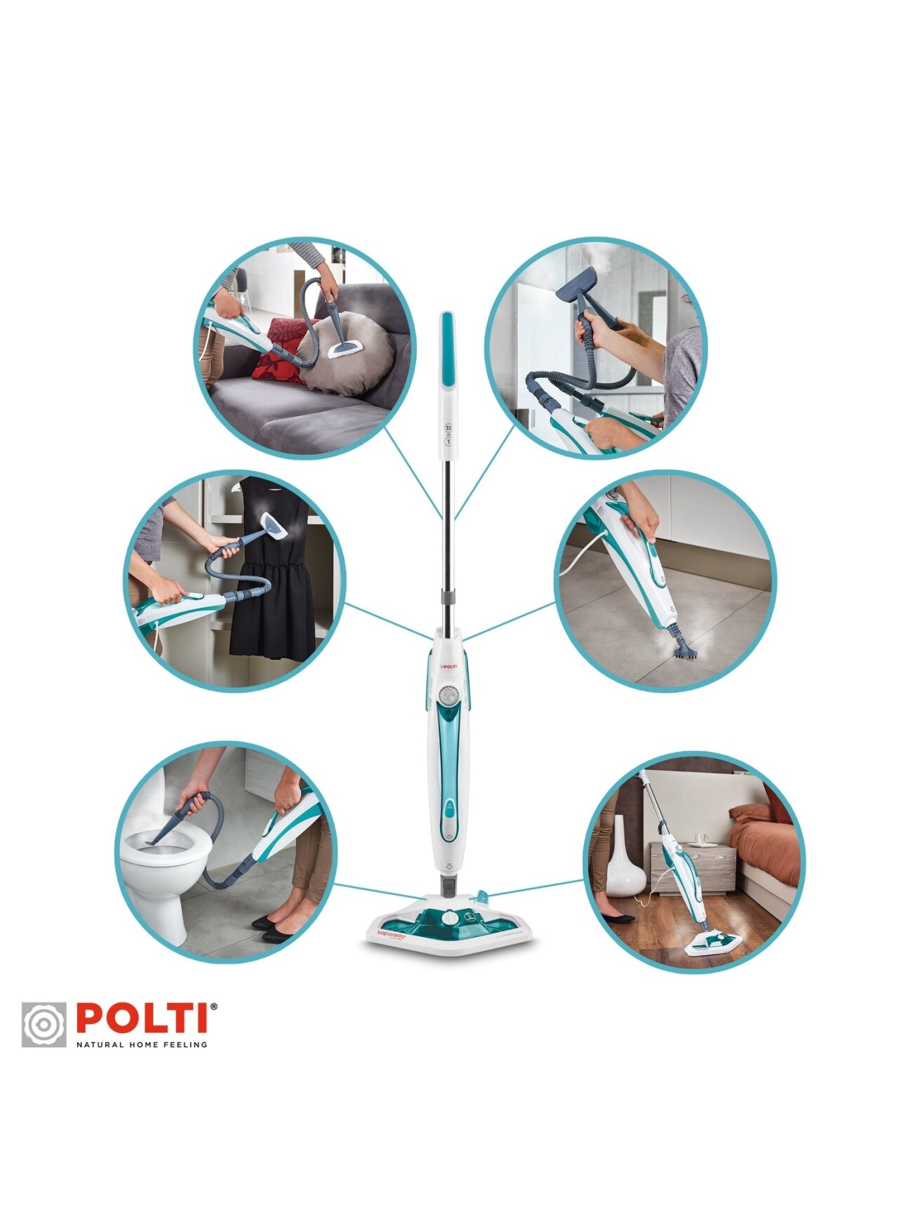 Polti | Steam mop | PTEU0282 Vaporetto SV450_Double | Steam mop and handheld steam cleaner | 1500 W | Operating radius 7.5 m | White 11