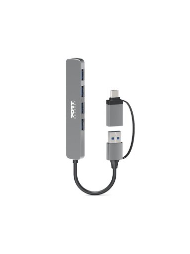 PORT CONNECT | Hub USB-C/USB-A vers 4 ports USB-A 3.0 5Gbps PORT CONNECT | Hub USB-C/USB-A vers 4 ports USB-A 3.0 5Gbps