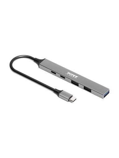 PORT CONNECT | USB-C Hub with 4 USB ports, 1X USB-C, 100W PORT CONNECT | USB-C Hub with 4 USB ports, 1X USB-C, 100W