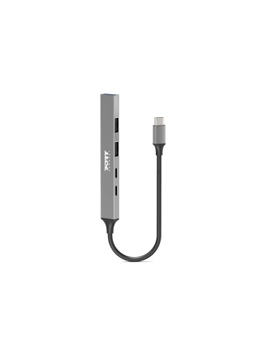 PORT CONNECT | USB-C Hub with 4 USB ports, 1X USB-C, 100W PORT CONNECT | USB-C Hub with 4 USB ports, 1X USB-C, 100W