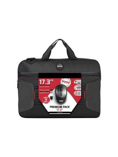 PORT DESIGNS | PREMIUM PACK 17.3 | Messenger - Briefcase | Black PORT DESIGNS | PREMIUM PACK 17.3 | Messenger - Briefcase | Black