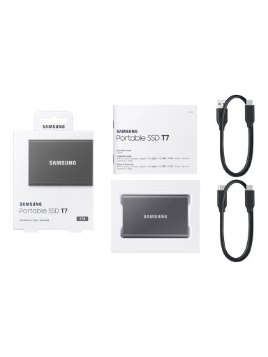 Portable SSD | T7 | 2000 GB | USB 3.2 | Gray Portable SSD | T7 | 2000 GB | USB 3.2 | Gray