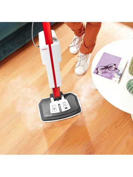 Polti | Steam mop with integrated portable cleaner | PTEU0306 Vaporetto SV650 Style 2-in-1 | Power 1500 W | Steam pressure Not Applicable bar | Water tank capacity 0.5 L | Red/White 2 Polti | Steam mop with integrated portable cleaner | PTEU0306 Vaporetto SV650 Style 2-in-1 | Power 1500 W | Steam pressure Not Applicable bar | Water tank capacity 0.5 L | Red/White 2