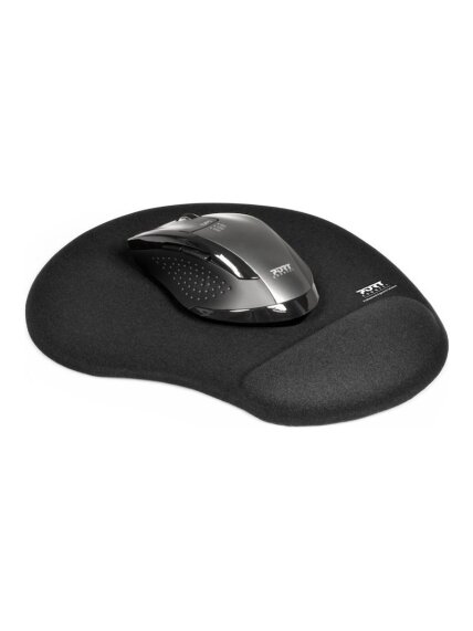 PORT CONNECT | Ergonomic Mouse Pad | 200 x 230 x 20 mm | Black 1 PORT CONNECT | Ergonomic Mouse Pad | 200 x 230 x 20 mm | Black 1