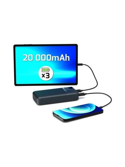 PORT CONNECT External USB-C battery | 20000 mAh | Blue 6 PORT CONNECT External USB-C battery | 20000 mAh | Blue 6