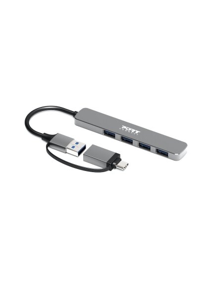 PORT CONNECT | Hub USB-C/USB-A vers 4 ports USB-A 3.0 5Gbps 1 PORT CONNECT | Hub USB-C/USB-A vers 4 ports USB-A 3.0 5Gbps 1