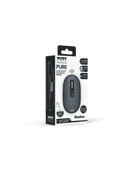 PORT CONNECT Mouse | PURE MAC | Wireless | Bluetooth | Gray 3