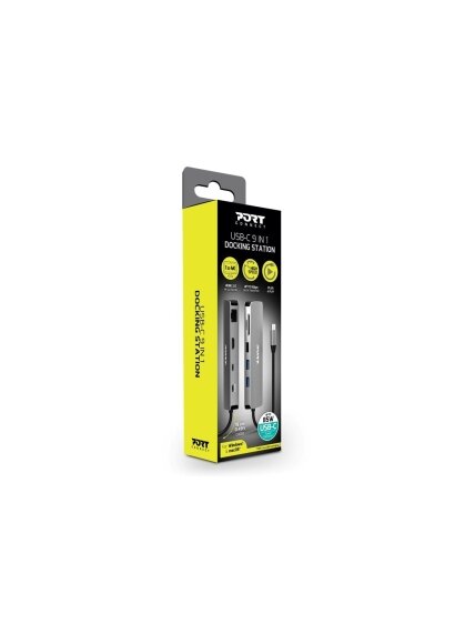 PORT DESIGNS Docking Type C 9 In 1 - 1 X 4K HDMI - Pd 85W - Retail Btoc Only | PORT CONNECT 9 PORT DESIGNS Docking Type C 9 In 1 - 1 X 4K HDMI - Pd 85W - Retail Btoc Only | PORT CONNECT 9