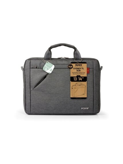 PORT DESIGNS | Sydney ECO | Fits up to size 13-14 " | Laptop case | Grey | Shoulder strap 3 PORT DESIGNS | Sydney ECO | Fits up to size 13-14 " | Laptop case | Grey | Shoulder strap 3