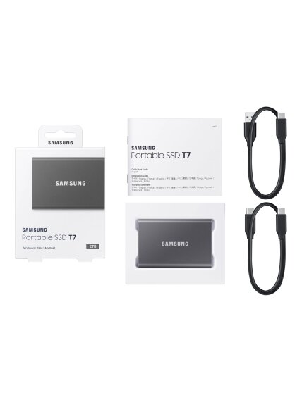Portable SSD | T7 | 2000 GB | USB 3.2 | Gray 1 Portable SSD | T7 | 2000 GB | USB 3.2 | Gray 1