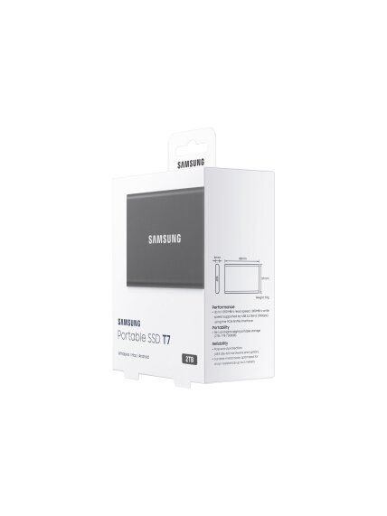Portable SSD | T7 | 2000 GB | USB 3.2 | Gray 7 Portable SSD | T7 | 2000 GB | USB 3.2 | Gray 7
