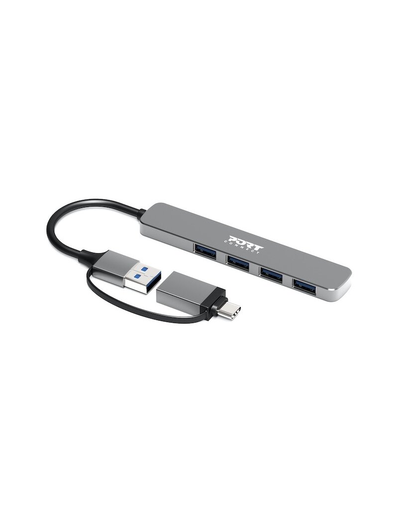 PORT CONNECT | Hub USB-C/USB-A vers 4 ports USB-A 3.0 5Gbps 1 PORT CONNECT | Hub USB-C/USB-A vers 4 ports USB-A 3.0 5Gbps 1