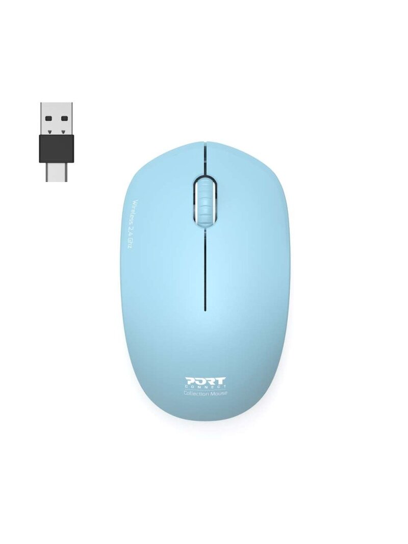PORT CONNECT Mouse | Collection II | Wireless | 2.4 GHz | Pastel Blue 4