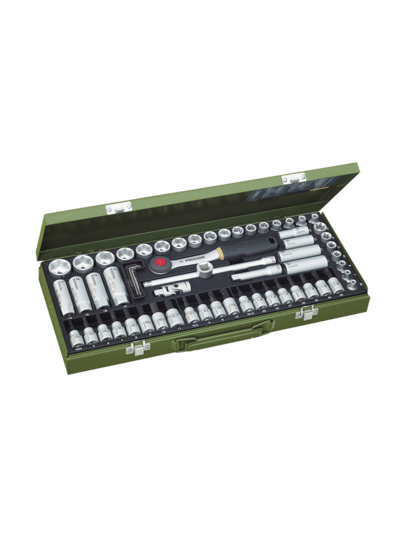 Proxxon | Socket and Ratchet Set, 3/8" | 65 pc(s) Proxxon | Socket and Ratchet Set, 3/8" | 65 pc(s)
