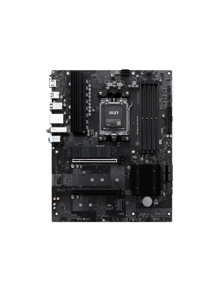 PRO B840-S EVO WIFI6E | MSI Processor family AMD | Processor socket AM5 | Supported hard disk drive interfaces SATA, M.2 | Number of SATA connectors 4