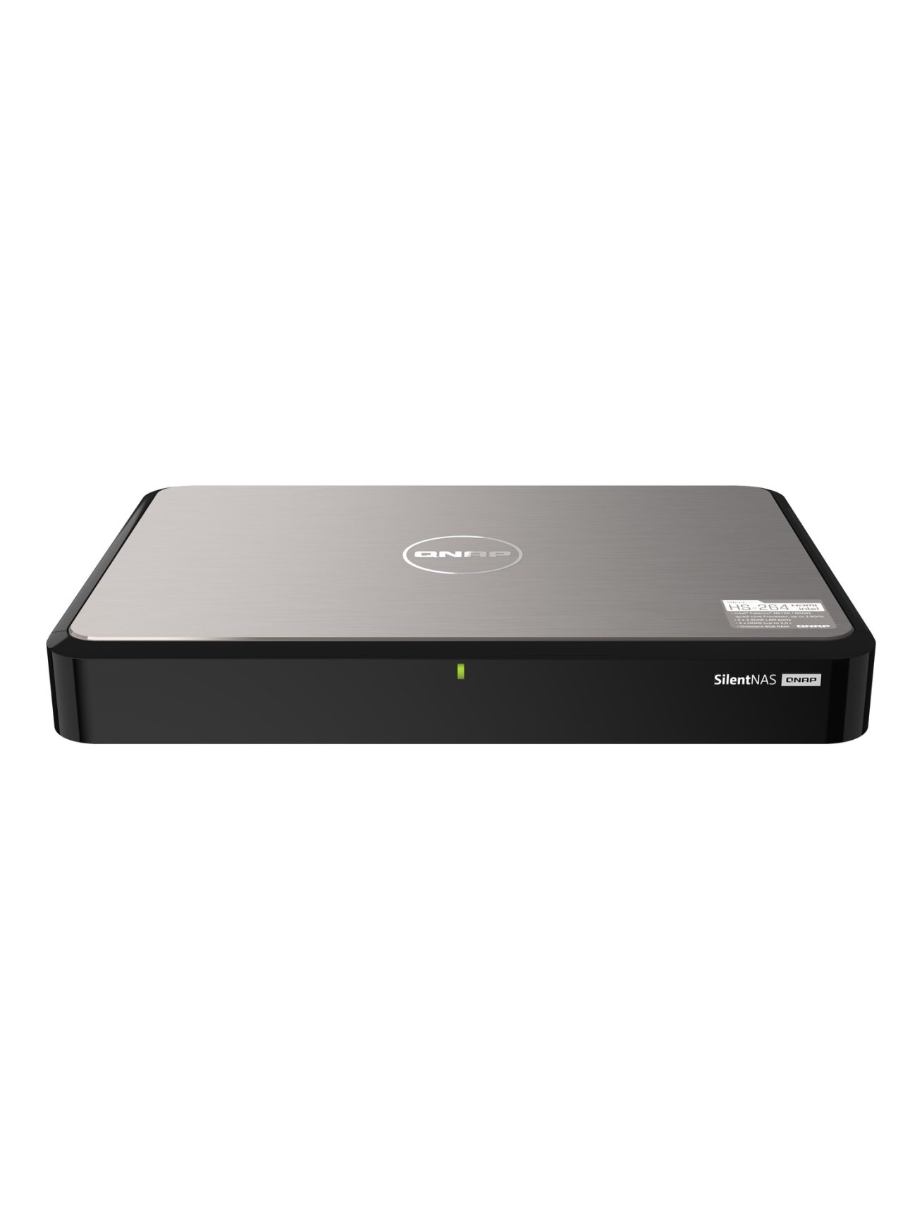 QNAP | 2-Bay SATA fanless home NAS | HS-264 | Up to 2 SATA 6Gb/s, 3Gb/s | Intel Celeron | N5105 4-core/4-thread | Processor frequency 2.9 GHz | 8 GB | N/A QNAP | 2-Bay SATA fanless home NAS | HS-264 | Up to 2 SATA 6Gb/s, 3Gb/s | Intel Celeron | N5105 4-core/4-thread | Processor frequency 2.9 GHz | 8 GB | N/A