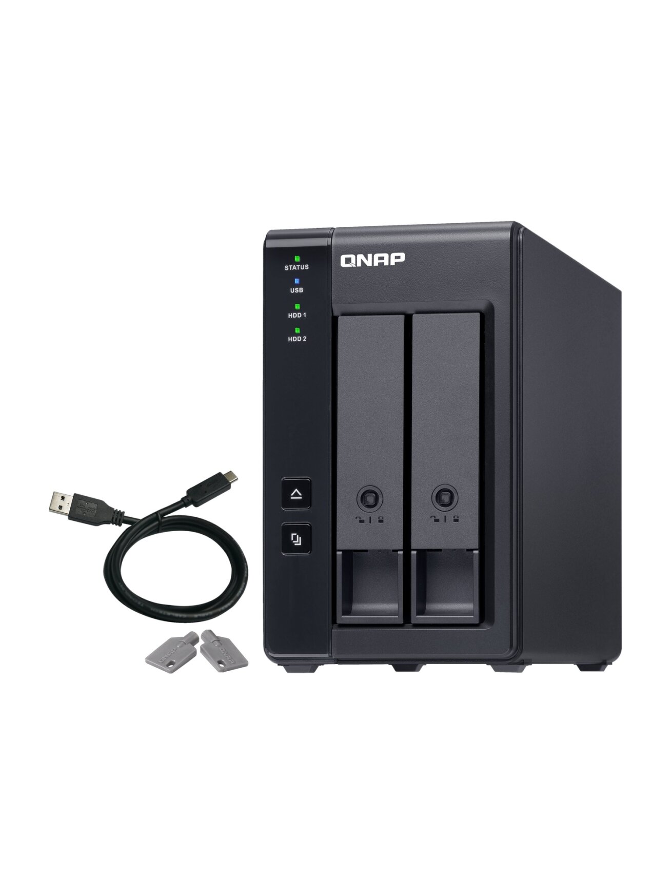 QNAP 2 Bay USB Type-C Direct Attached Storage with Hardware RAID | TR-002 | Micro | 6 GB | Black 2 QNAP 2 Bay USB Type-C Direct Attached Storage with Hardware RAID | TR-002 | Micro | 6 GB | Black 2