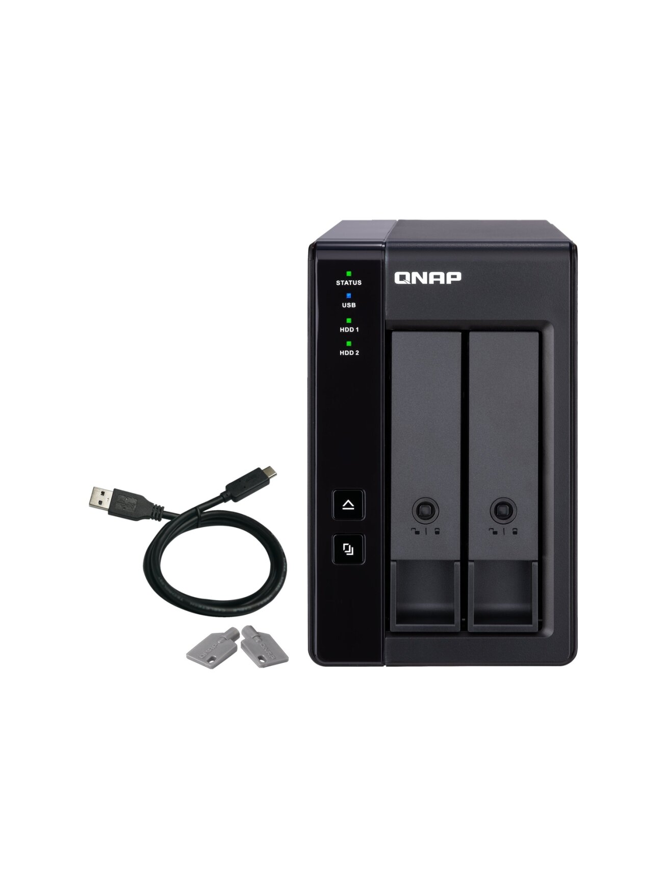 QNAP 2 Bay USB Type-C Direct Attached Storage with Hardware RAID | TR-002 | Micro | 6 GB | Black 3 QNAP 2 Bay USB Type-C Direct Attached Storage with Hardware RAID | TR-002 | Micro | 6 GB | Black 3
