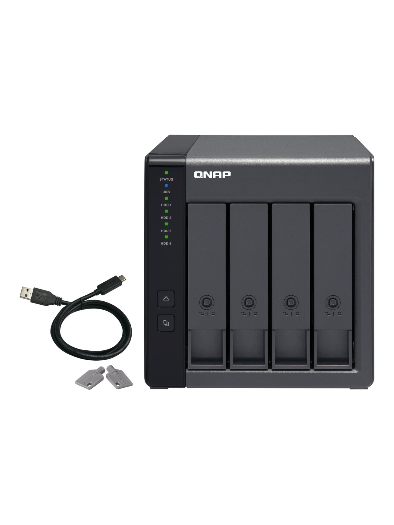 QNAP | 4-Bay | TR-004 | Up to 4 HDD/SSD Hot-Swap | Micro processor with hardware RAID 3 QNAP | 4-Bay | TR-004 | Up to 4 HDD/SSD Hot-Swap | Micro processor with hardware RAID 3
