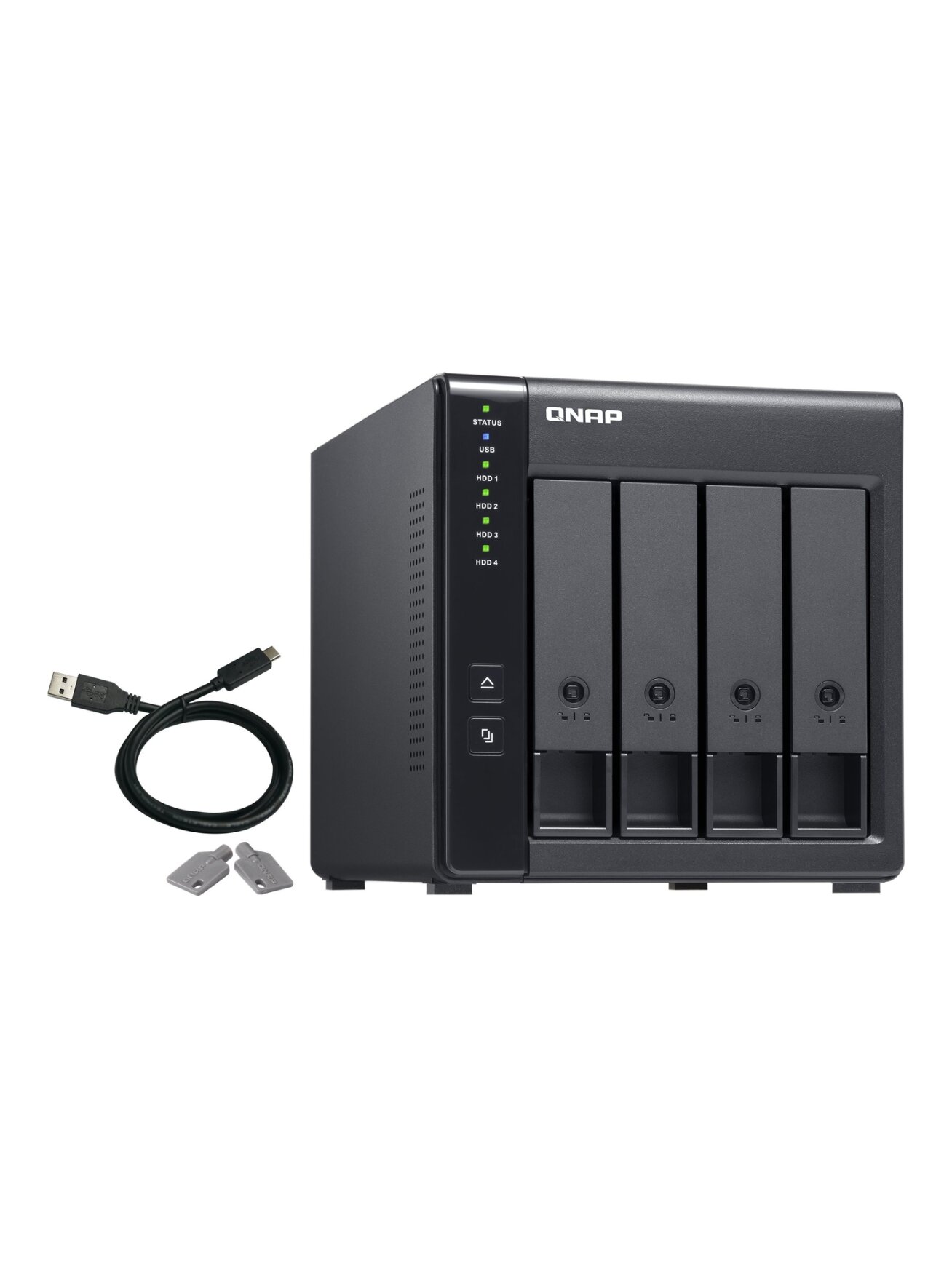 QNAP | 4-Bay | TR-004 | Up to 4 HDD/SSD Hot-Swap | Micro processor with hardware RAID 4 QNAP | 4-Bay | TR-004 | Up to 4 HDD/SSD Hot-Swap | Micro processor with hardware RAID 4