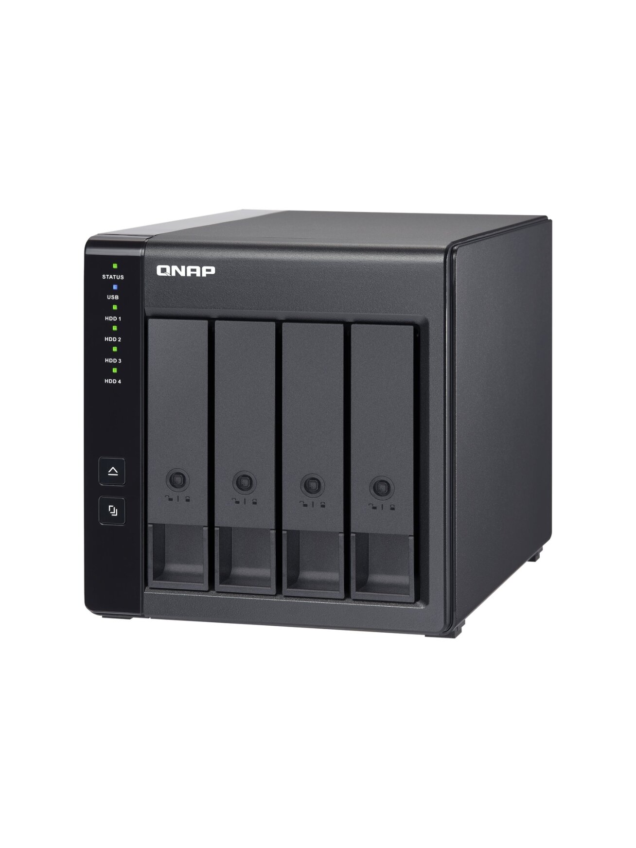 QNAP | 4-Bay | TR-004 | Up to 4 HDD/SSD Hot-Swap | Micro processor with hardware RAID QNAP | 4-Bay | TR-004 | Up to 4 HDD/SSD Hot-Swap | Micro processor with hardware RAID