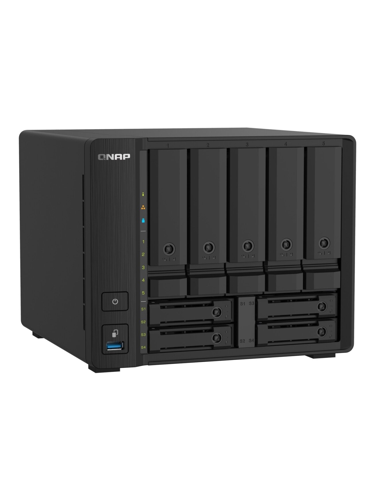 QNAP | 9-Bay QTS NAS | TS-932PX-4G | Up to 9 HDD/SSD Hot-Swap | AnnapurnaLabs Alpine | AL324 ARM Cortex-A57 Quad-Core | Processor frequency 1.7 GHz | 4 GB | DDR4 4 QNAP | 9-Bay QTS NAS | TS-932PX-4G | Up to 9 HDD/SSD Hot-Swap | AnnapurnaLabs Alpine | AL324 ARM Cortex-A57 Quad-Core | Processor frequency 1.7 GHz | 4 GB | DDR4 4