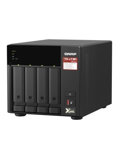 QNAP | 4-Bay QTS and QuTS hero NAS | TS-473A-8G | Up to 4 HDD/SSD Hot-Swap | AMD Ryzen | Ryzen V1500B Quad-Core | Processor frequency 2.2 GHz | 8 GB | DDR4