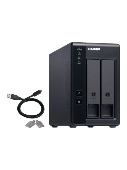QNAP 2 Bay USB Type-C Direct Attached Storage with Hardware RAID | TR-002 | Micro | 6 GB | Black 5 QNAP 2 Bay USB Type-C Direct Attached Storage with Hardware RAID | TR-002 | Micro | 6 GB | Black 5