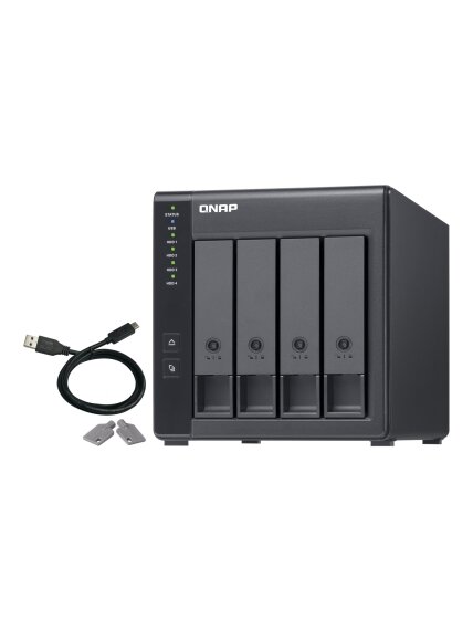 QNAP | 4-Bay | TR-004 | Up to 4 HDD/SSD Hot-Swap | Micro processor with hardware RAID 1 QNAP | 4-Bay | TR-004 | Up to 4 HDD/SSD Hot-Swap | Micro processor with hardware RAID 1