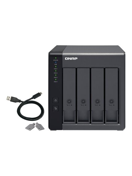 QNAP | 4-Bay | TR-004 | Up to 4 HDD/SSD Hot-Swap | Micro processor with hardware RAID 3 QNAP | 4-Bay | TR-004 | Up to 4 HDD/SSD Hot-Swap | Micro processor with hardware RAID 3