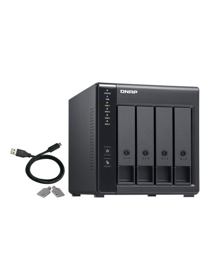 QNAP | 4-Bay | TR-004 | Up to 4 HDD/SSD Hot-Swap | Micro processor with hardware RAID 4 QNAP | 4-Bay | TR-004 | Up to 4 HDD/SSD Hot-Swap | Micro processor with hardware RAID 4