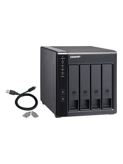 QNAP | 4-Bay | TR-004 | Up to 4 HDD/SSD Hot-Swap | Micro processor with hardware RAID 5 QNAP | 4-Bay | TR-004 | Up to 4 HDD/SSD Hot-Swap | Micro processor with hardware RAID 5
