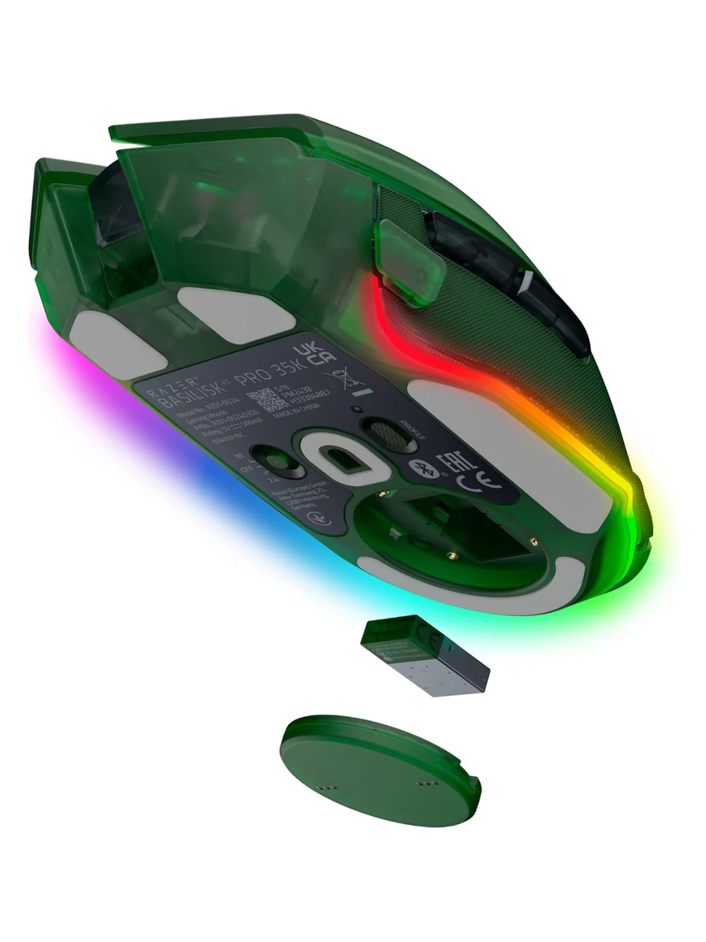 Razer | Basilisk V3 Pro 35K | Gaming Mouse | Wireless/Wired | Phantom Green Edition 1