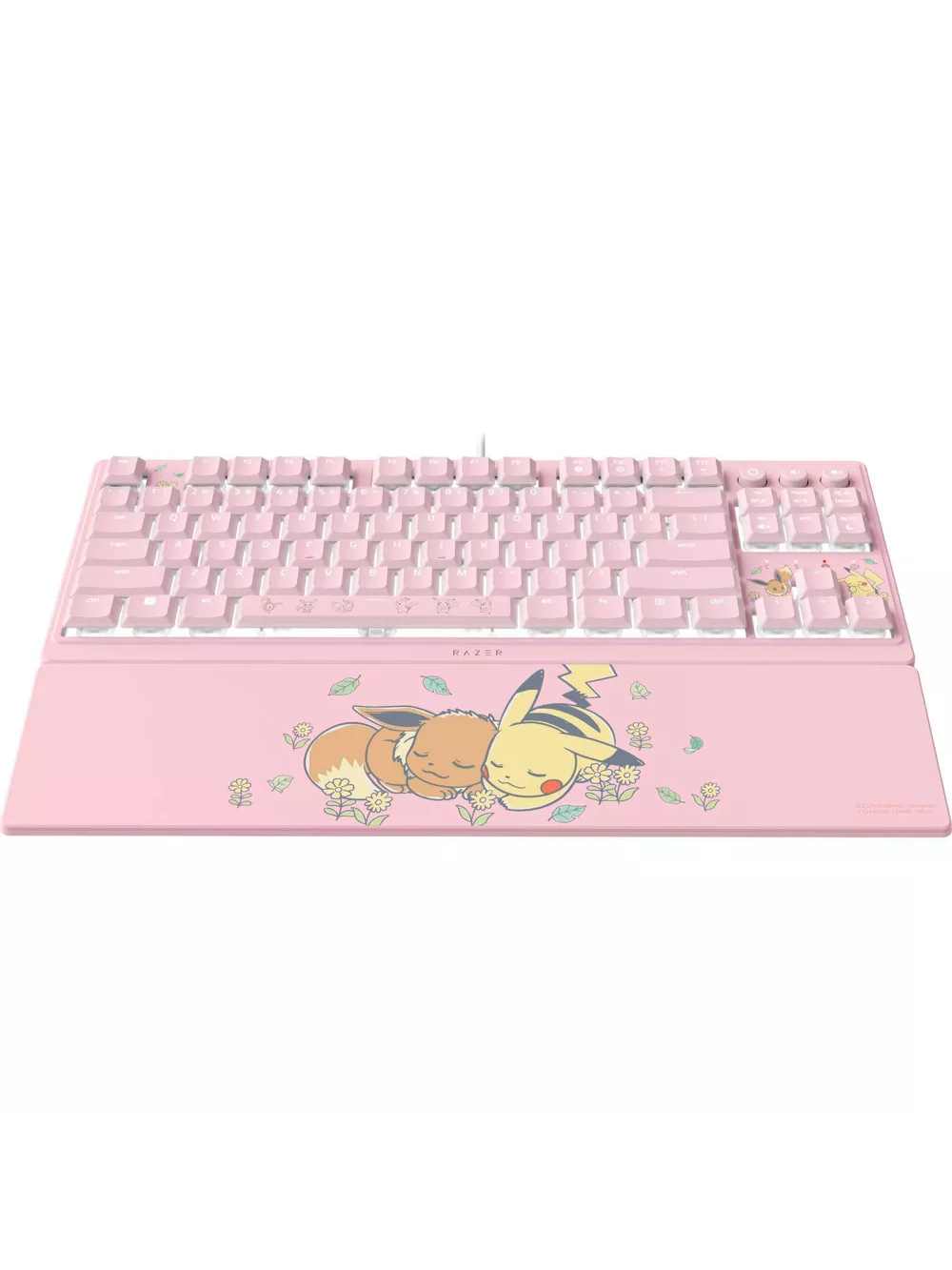 Razer Ornata V3 Tenkeyless | Gaming keyboard | Wired | US | Razer Mecha-Membrane Switches | Wrist Rest | Pikachu Eevee Edition 1