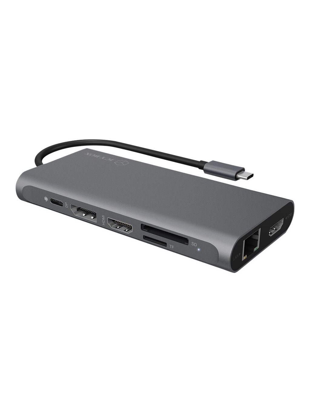 Raidsonic | 12-in-1 USB Type-C dock with PD 100W | BOX IB-DK4050-CPD | Dock | Ethernet LAN (RJ-45) ports 1 | USB 3.0 (3.1 Gen 1) Type-C ports quantity 1 | USB 3.0 (3.1 Gen 1) ports quantity 2 | HDMI ports quantity 2 | Ethernet LAN 1